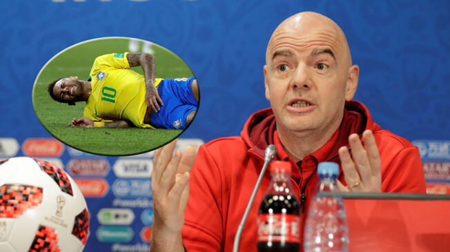 Gianni Infantino habló sobre Neymar en conferencia de prensa. Foto: EFE