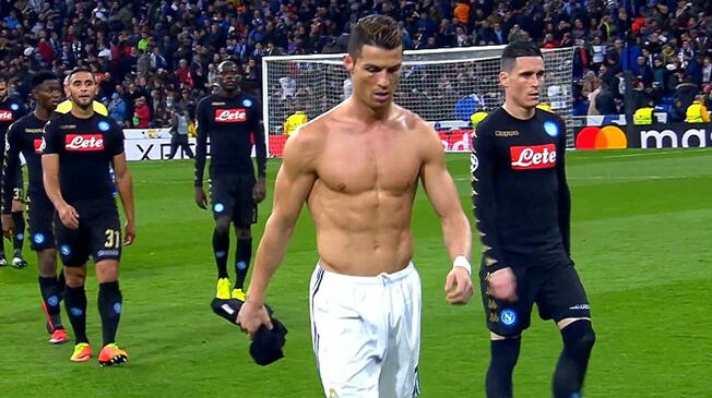 Cristiano Ronaldo, tras un Real Madrid-Napoli en el Santiago Bernabéu.
