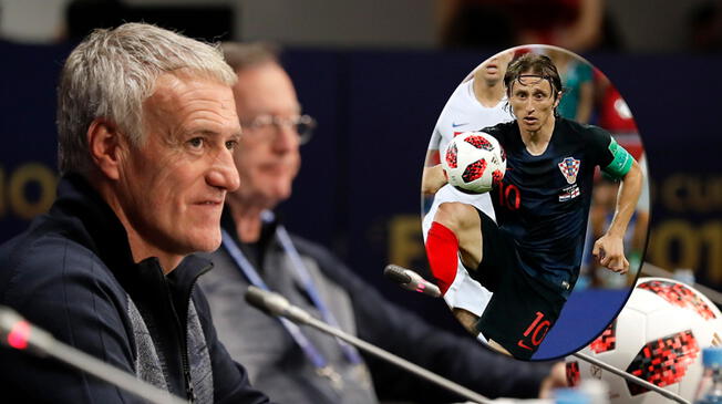 Didier Deschamps está preocupado de lo que pueda hacer Luka Modric en la final. Foto: EFE