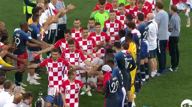 Francia vs Croacia: Croacia y su gesto de caballerosidad: hizo el pasillo al campeón del Mundial Rusia 2018