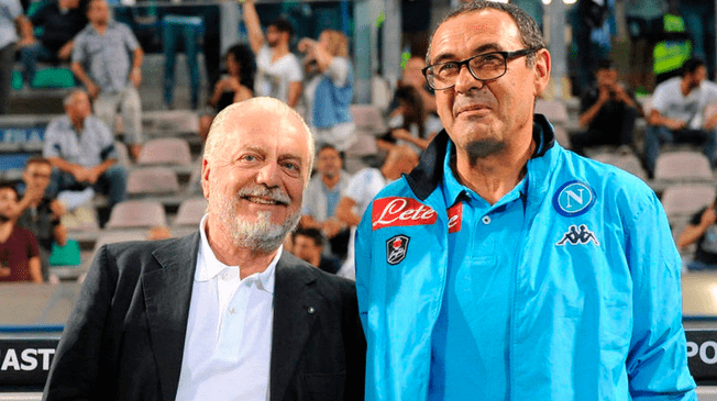 Aurelio De Laurentiis señaló que Maurizio Sarri quiere llevarse a todo Napoli al Chelsea