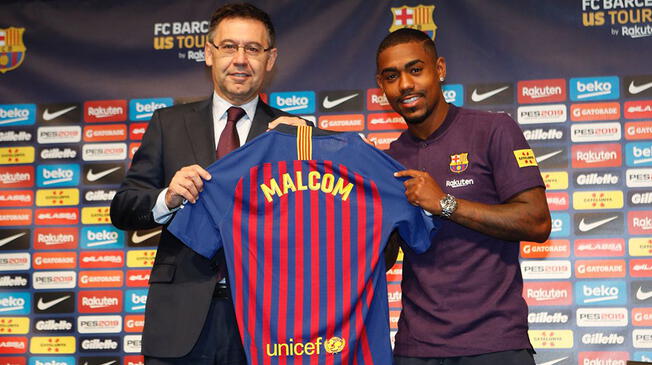 Malcom fue presentado como nuevo jugador del Barcelona.
