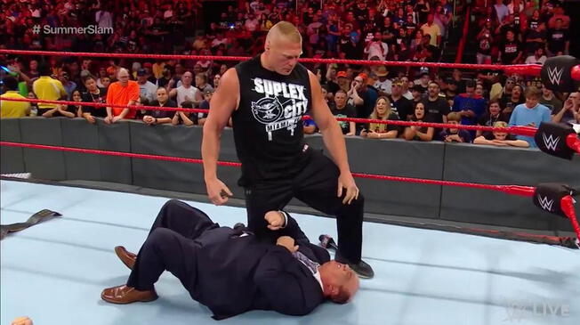 En WWE Raw, Brock Lesnar destrozó a Kurt Angle y terminó su vínculo con Paul Heyman previo a SummerSlam 2018