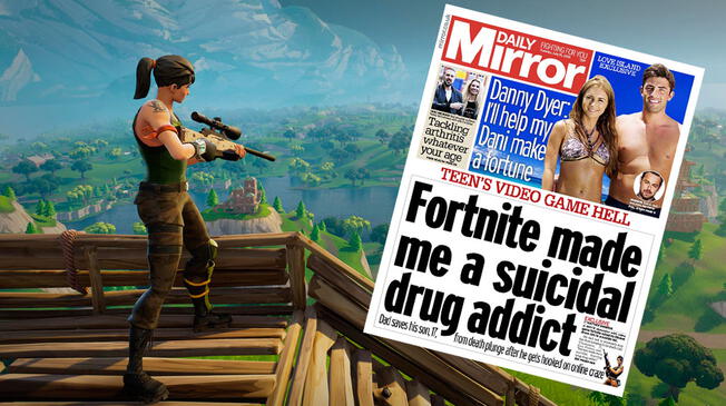 Fortnite: Daily Mirror sorprendió con la publicación de su portada al referirse a la historia de un adolescente.