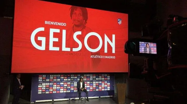 Gelson Martins fue presentado en el Atlético Madrid por Enrique Cerezo. Foto: @Atleti