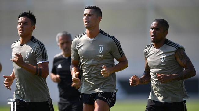 Cristiano Ronaldo, durante un entrenamiento de la Juventus.