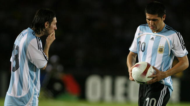 Messi y Riquelme jugaron juntos en el Mundial de Alemania 2006.