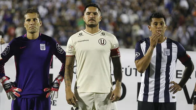 Leao Butrón, Juan Vargas y Rinaldo Cruzado antes de un Alianza Lima vs. Universitario.