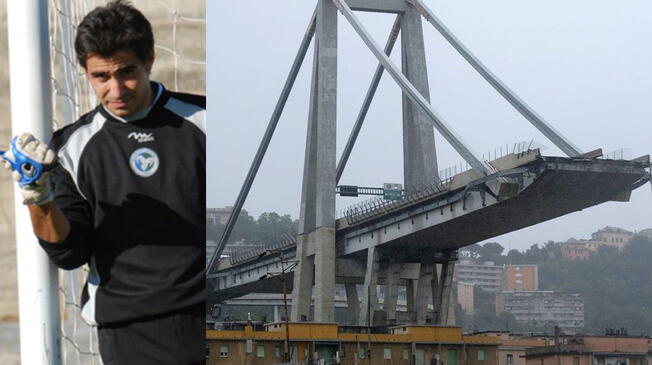 Derrumbe de puente en Génova: Futbolista Davide Capello se salvó milagrosamente de morir tras caer 90 metros 