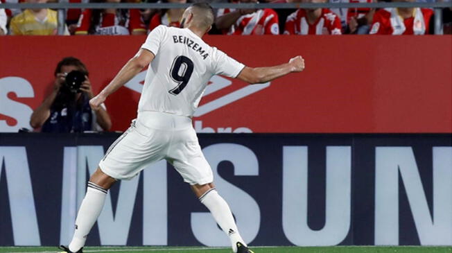 Real Madrid aplastó 4-1 a Girona con doblete de Benzema en la Liga Santander 