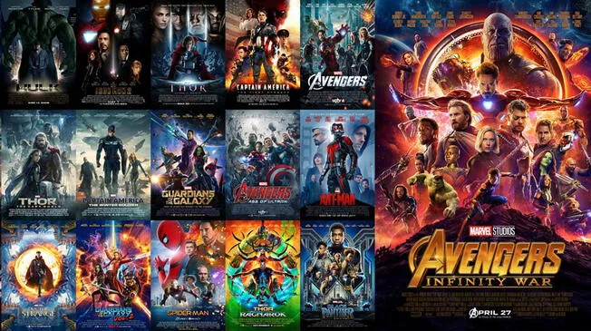 "Avengers: Infinity War" y otros reestrenos de Marvel en las salas de cine del Perú