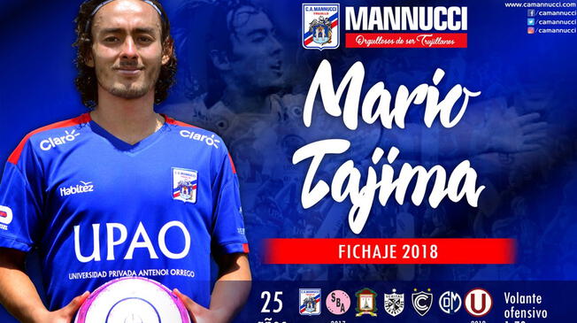Segunda División: Mannucci anunció la contratación de Mario Tajima quien lega procedente de Sport Boys
