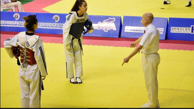 Camila Caceres Gonzalez entrena en Corea del Sur con miras a su participación en el Campeonato Mundial de Taekwondo