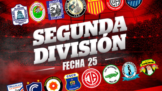 Segunda División: Tabla de posiciones tras los resultados de la Fecha 25