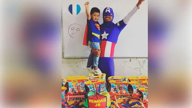 Reimond Manco: Jugador de Unión Comercio regaló tremenda sorpresa a su hijo cuando se vistió de Capitán América │ FOTOS