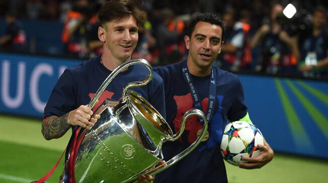 Lionel Messi y Xavi Hernández, dos leyendas del Barcelona.