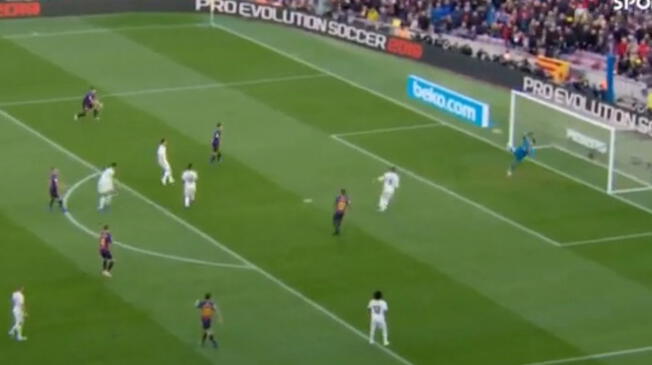 Barcelona vs Real Madrid EN VIVO VIDEO atajadón de Courtois tras error de Sergio Ramos 