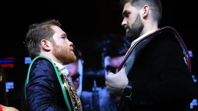 Este jueves se realizó la última conferencia entre 'Canelo' Álvarez y Rocky Fielding, previo a la pelea por el título en el Madison Square Garden.