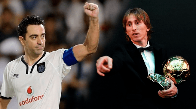 Xavi Hernández │ Luka Modric Balón de Oro: El volante español felicitó al croata por encima de Lionel Messi