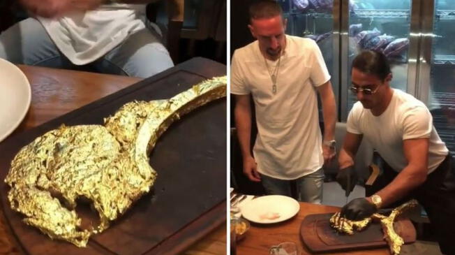 Twitter: Franck Ribéry explota tras críticas por comerse un filete bañado en oro Twitter: Franck Ribéry explota tras críticas por comerse un filete bañado en oro