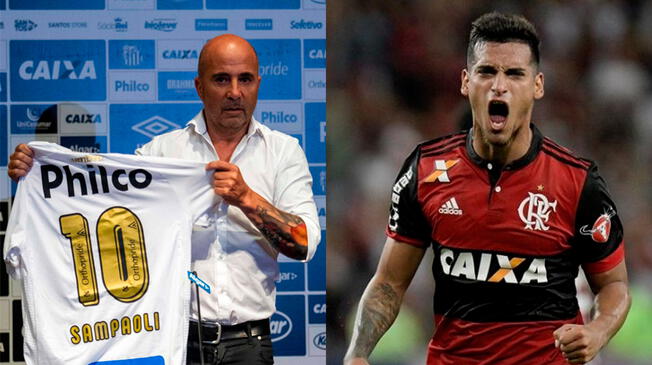 Miguel Trauco │ Santos Futebol Clube: Jorge Sampaoli pide a 2 futbolistas de Flamengo para soltar a Bruno Henrique │ FOTO
