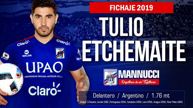 Mannucci confirmo la llegada de Tulio Etchemaite para toda esta temporada | Liga 1 2019