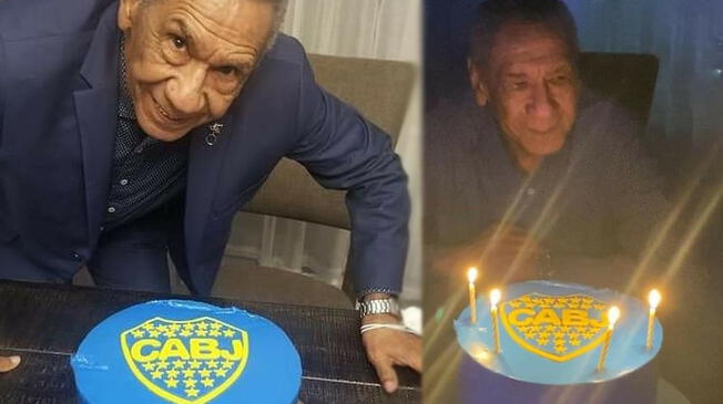 Hinchas de Boca Juniors sorprendieron a Julio Meléndez con una torta de cumpleaños