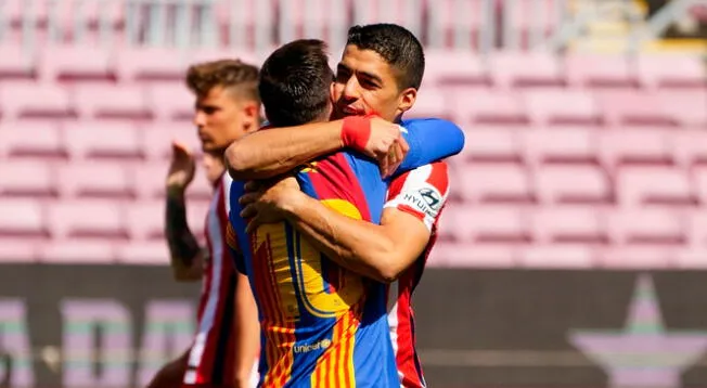 Lionel Messi y Luis Suárez juntos en la cancha, pero como rivales.