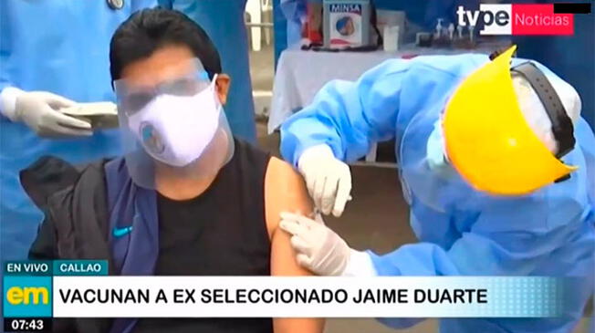 Jaime Duarte fue vacunado contra la COVID-19