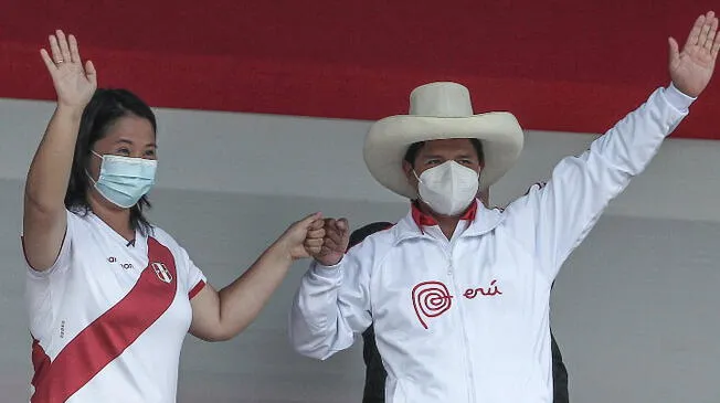 Keiko Fujimori y Pedro Castillo se volverán a ver las caras en Arequipa.