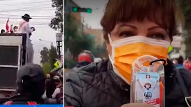 Simpatizantes de Fuerza Popular en Arequipa repartieron alcohol en gel con propaganda política. Simpatizantes de Fuerza Popular en Arequipa repartieron alcohol en gel con propaganda política.