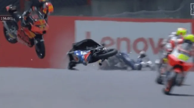 Dupasquier sufrió grave accidente en Moto3