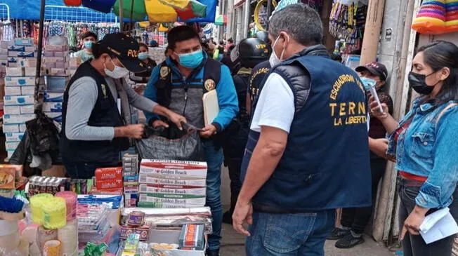 La Victoria: autoridades incautan cigarrillos paraguayos de contrabando en Mercado Mayorista de La Parada