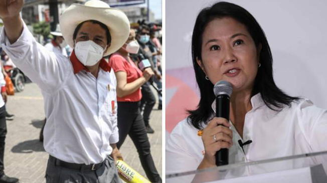 IEP: Conoce la intención de voto de Keiko Fujimori y Pedro Castillo en las macrozonas del Perú.