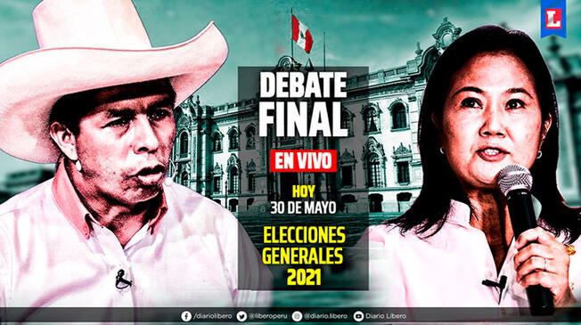 Sigue EN VIVO el debate presidencial entre Pedro Castillo (Perú Libre) y Keiko Fujimori (Fuerza Popular).