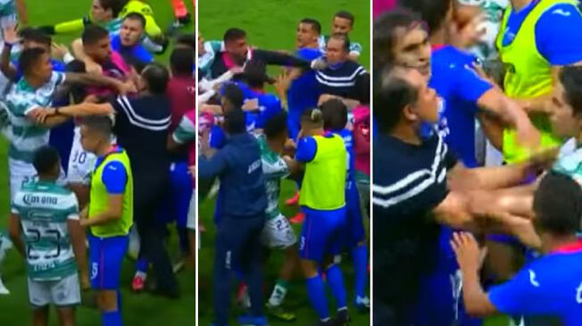 Cruz Azul vs Santos Laguna Juan Reynoso fue golpeado durante bronca