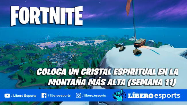 Fortnite: coloca un cristal espiritual en la montaña más alta