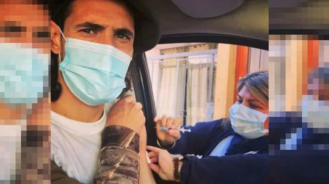 Edinson Cavani recibió vacuna contra la COVID-19