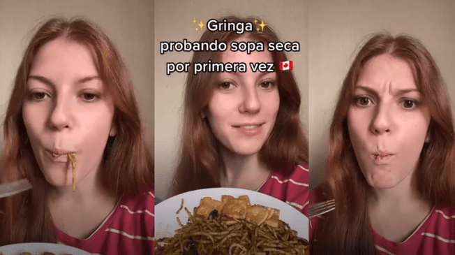 Tiktoker reacciona así al probar plato típico peruano por primera vez.