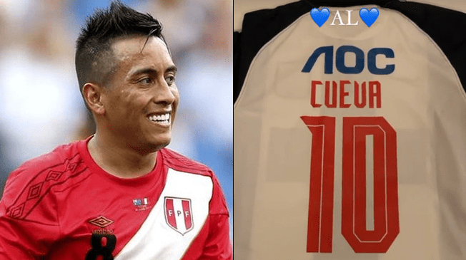 Christian Cueva recibió camiseta personalizada de Alianza Lima