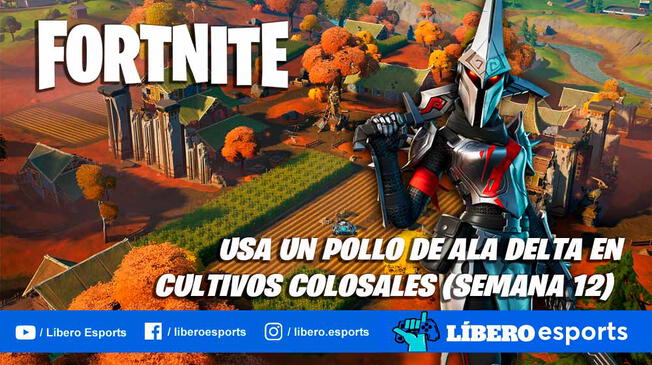 Fortnite: usa un pollo de ala delta en Cultivos Colosales - VIDEO