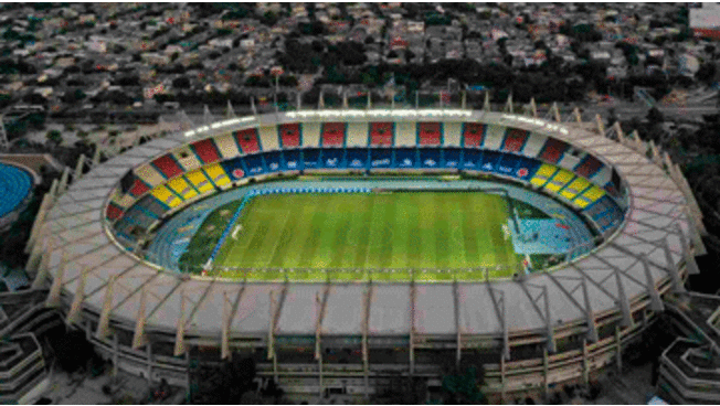 El Estadio Metropolitano, ubicado en la ciudad de Barranquilla, al norte de Colombia.