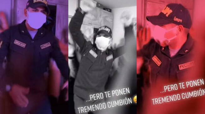 Policía compartió lo que siente cuando escucha cumbia en las fiestas covid.