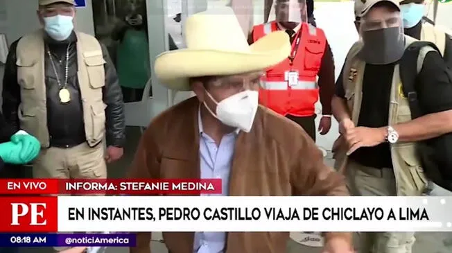 Pedro Castillo se dirige a Lima para esperar resultado de la ONPE.