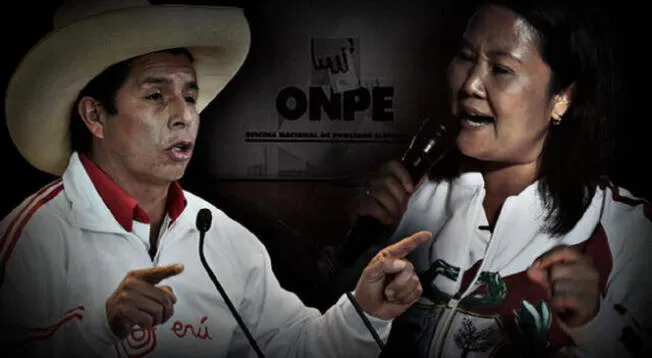 Resultados al 100% de la ONPE: Pedro Castillo vence Keiko Fujimori en actas procesadas. Composición: EP.