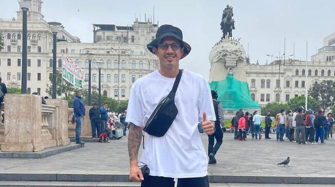 Gianluca Lapadula paseó por el Centro Histórico de Lima