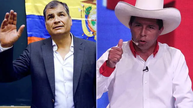 Rafael Correa mostró su respaldo hacia Pedro Castillo.