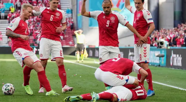 Christian Eriksen se desmayó durante partido de la Eurocopa