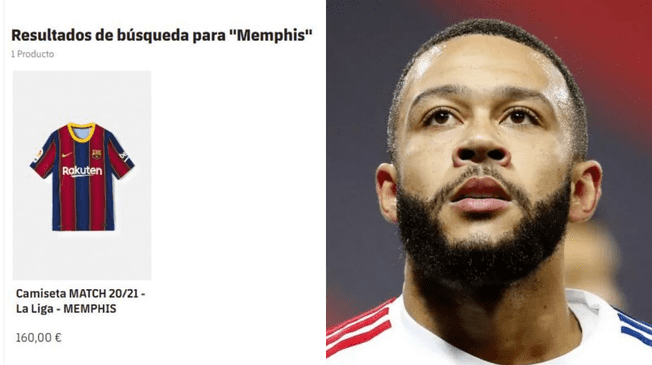 Barcelona ya vende la camiseta de Memphis Depay en su tienda virtual