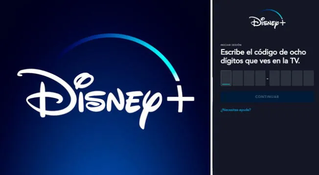 Ingresa tu código para vincular tu cuenta de Disney Plus con el SMart TV.